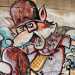 C' spazio anche per la street art, a giudicare dalla volpe simile a quella della favola di Pinocchio ritratta con due bombolette in mano